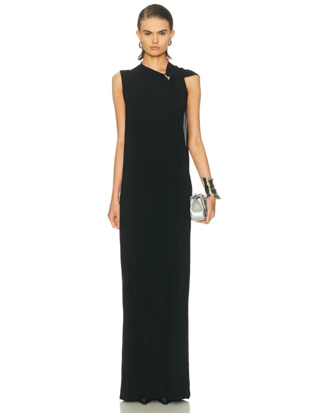 Jean Paul Gaultier Piercing Long Dress in Black
